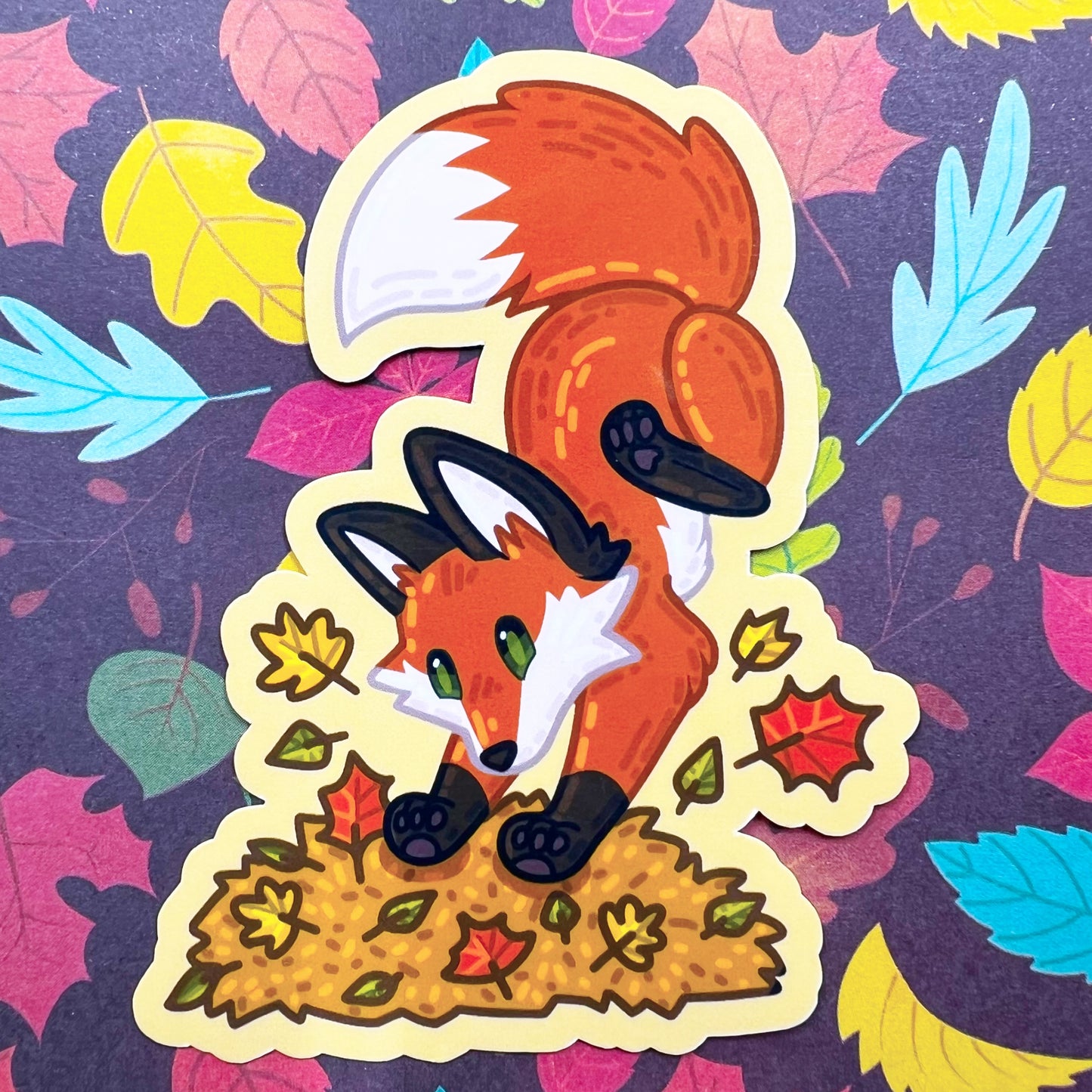 Fox on Leaves