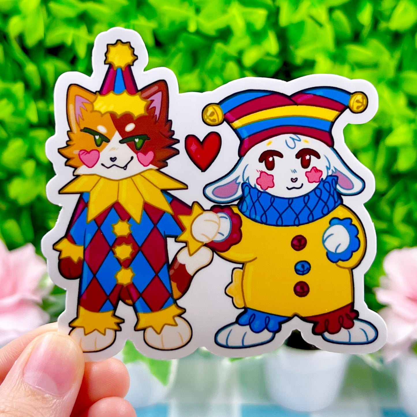 Clown Lovers , Pierrot and Harlequin