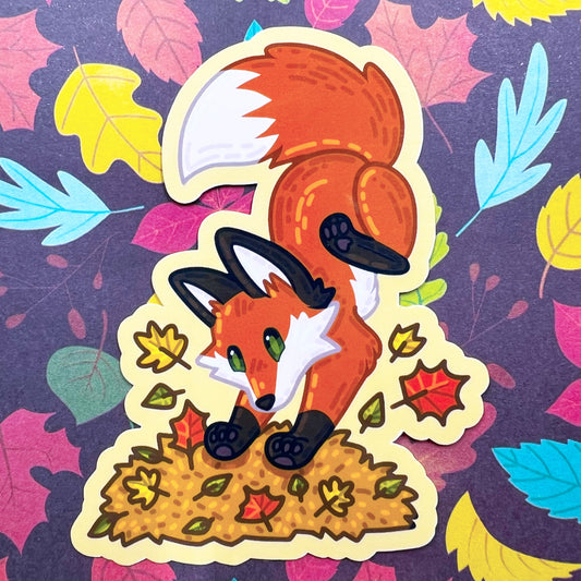 Fox on Leaves